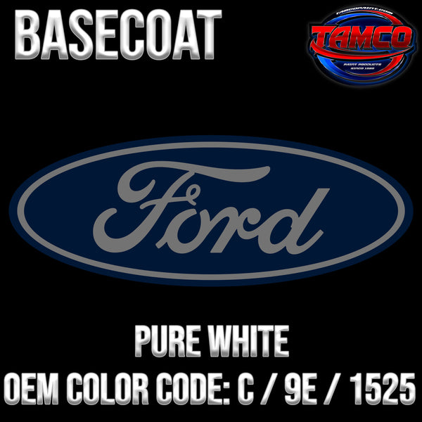 Ford Pure White | C / 9E / 1525 | 1972-1973 | OEM Basecoat