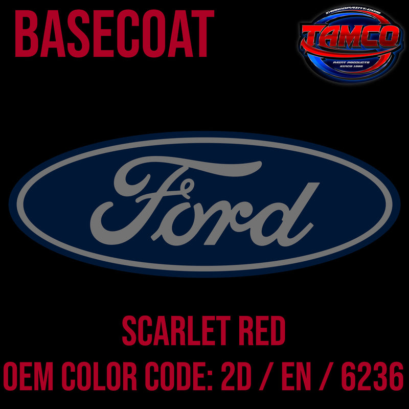 Ford Scarlet Red | 2D / EN / 6236 | 1987-1991 | OEM Basecoat