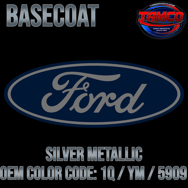 Ford Silver Metallic | 1Q / YM / 5909 | 1983-1992 | OEM Basecoat