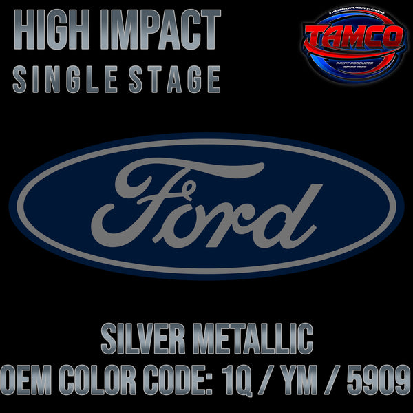 Ford Silver Metallic | 1Q / YM / 5909 | 1983-1992 | OEM High Impact Single Stage