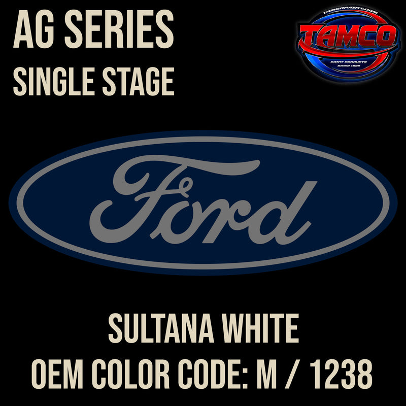 Ford Sultana White | M / 1238 | 1959-1963 | OEM AG Series Single Stage