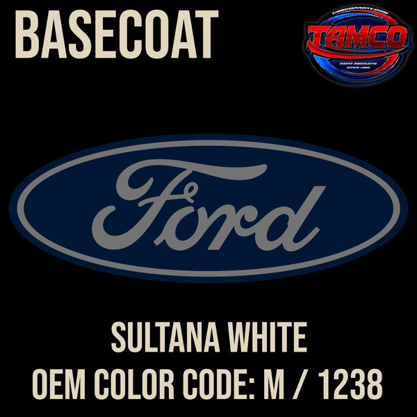 Ford Sultana White | M / 1238 | 1959-1963 | OEM Basecoat