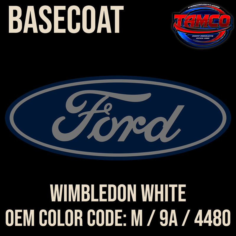 Ford Wimbledon White | M / 9A / 4480 | 1964-1966 | OEM Basecoat