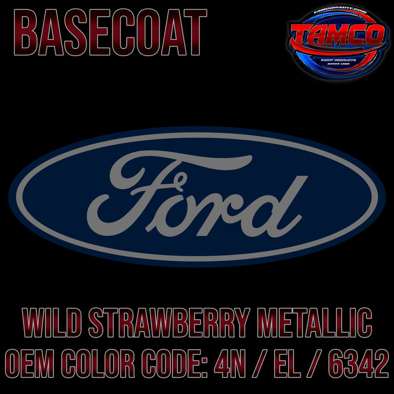 Ford Wild Strawberry Metallic | 4N / EL / 6342 | 1987-1993 | OEM Basecoat