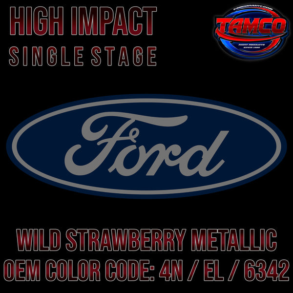 Ford Wild Strawberry Metallic | 4N / EL / 6342 | 1987-1993 | OEM High Impact Single Stage