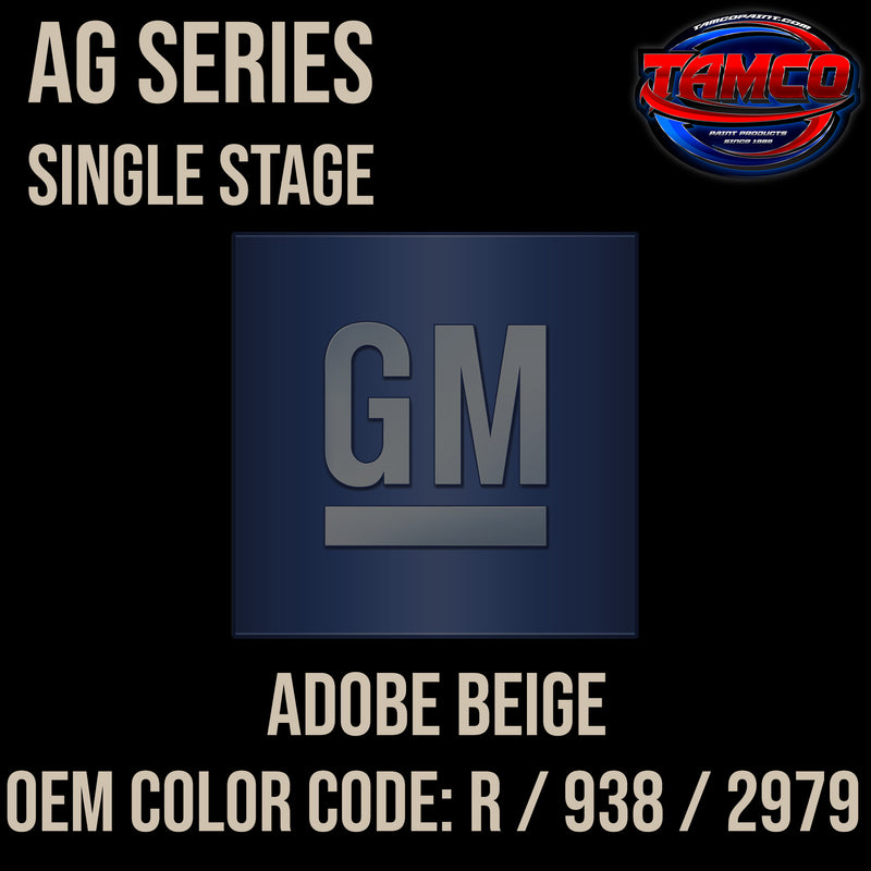 GM Adobe Beige | R / 938 / 2979 | 1962-1963 | OEM AG Series Single Stage