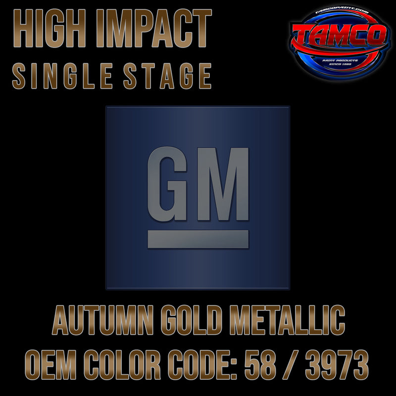 GM Autumn Gold Metallic | 58 / 3973 | 1970 | OEM High Impact Single Stage