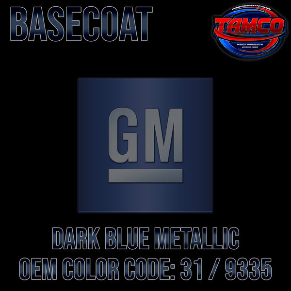 GM Dark Blue Metallic | 31 / 9335 | 1987 | OEM Basecoat