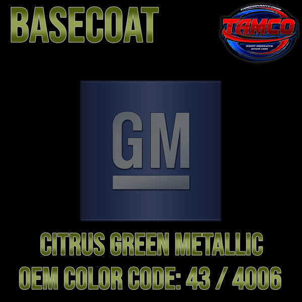 GM Citrus Green Metallic | 43 / 4006 | 1969-1970 | OEM Basecoat