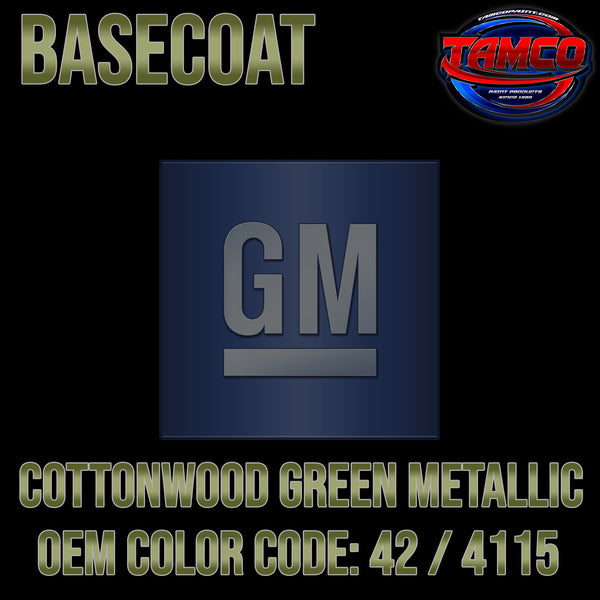 GM Cottonwood Green Metallic | 42 / 4115 | 1971-1972 | OEM Basecoat