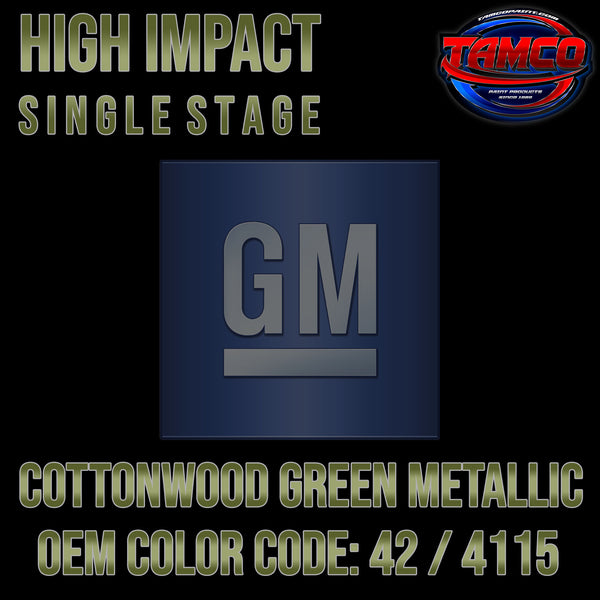 GM Cottonwood Green Metallic | 42 / 4115 | 1971-1972 | OEM High Impact Single Stage