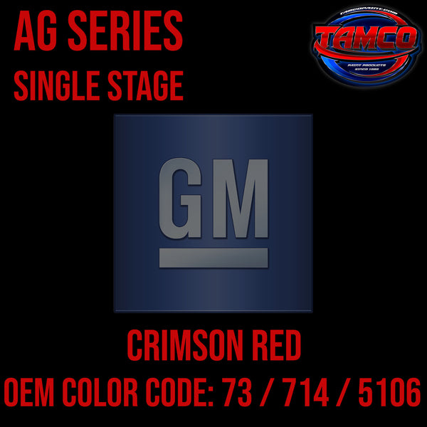 GM Crimson Red | 73 / 714 / 5106 | 1955-1976 | OEM AG Series Single Stage