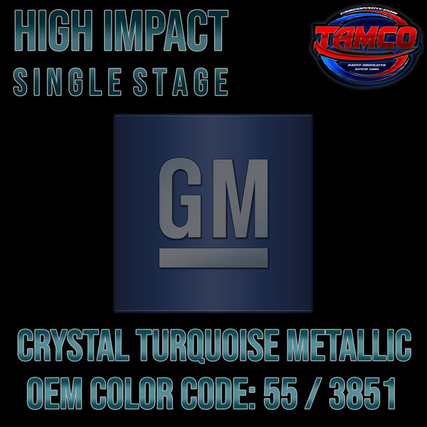 GM Crystal Turquoise Metallic | 55 / 3851 | 1969 | OEM High Impact Series Single Stage