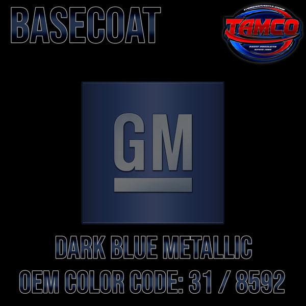 GM Dark Blue Metallic | 31 / 8592 | 1985-1988 | OEM Basecoat