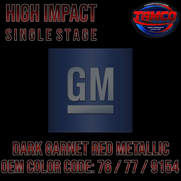 GM Dark Garnet Red Metallic | 76 / 77 / 9154 | 1987-1996 | OEM High Impact Single Stage