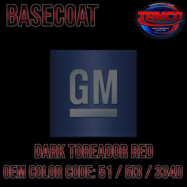 GM Dark Toreador Red | 51 / 5I3 / 334D | 1998-2005;2018-2020 | OEM Basecoat