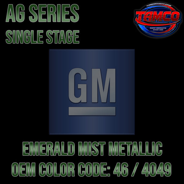 GM Emerald Mist Metallic | 46 / 4049 | 1970-1972 | OEM AG Series Single Stage