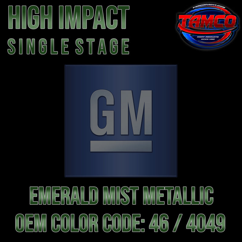 GM Emerald Mist Metallic | 46 / 4049 | 1970-1972 | OEM High Impact Single Stage