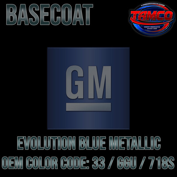 GM Evolution Blue Metallic | 33 / GGU / 718S | OEM Basecoat