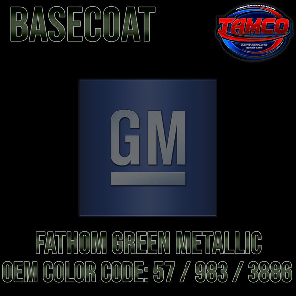 GM Fathom Green Metallic | 57 / 983 / 3886 | 1969 | OEM Basecoat