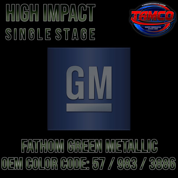 GM Fathom Green Metallic | 57 / 983 / 3886 | 1969 | OEM High Impact Single Stage