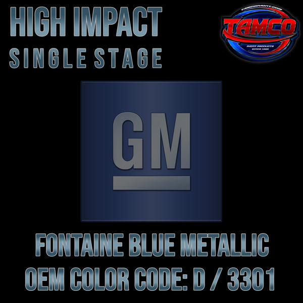 GM Fontaine Blue Metallic | D / 3301 | 1965-1966 | OEM High Impact Series Single Stage