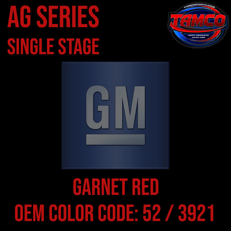 GM Garnet Red | 52 / 3921 | 1969 | OEM AG Series Single Stage