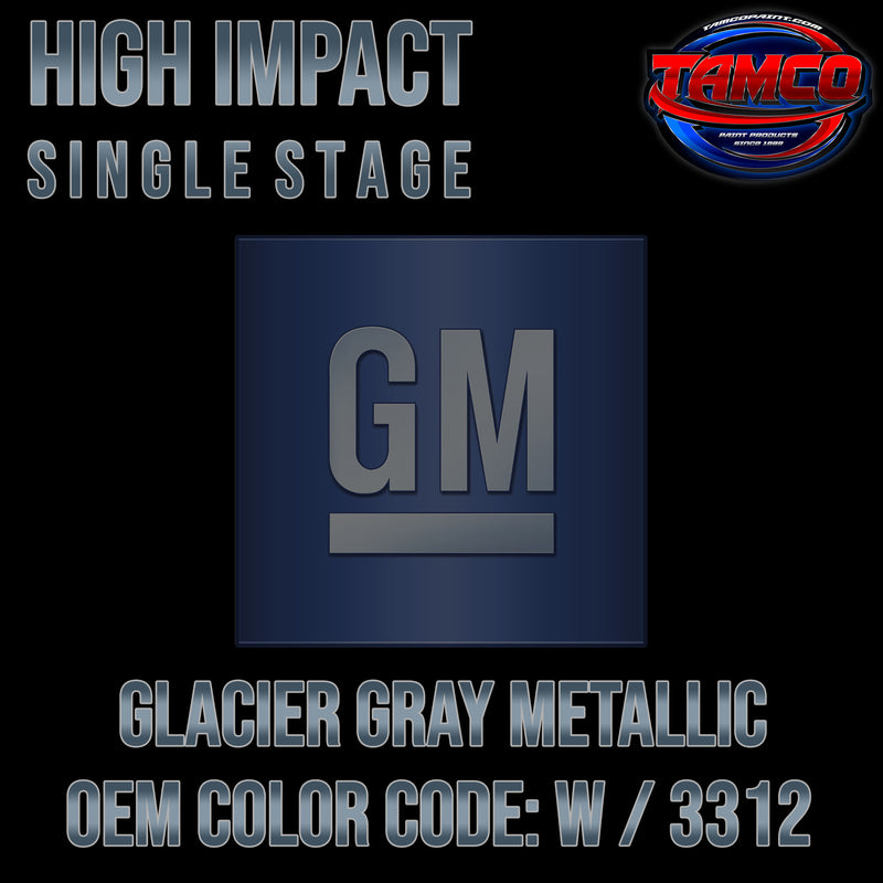 GM Glacier Gray Metallic | W / 3312 | 1965 | OEM High Impact Series Single Stage