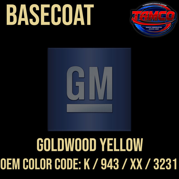 GM Goldwood Yellow | K / 943 / XX / 3231 | 1964-1965 | OEM Basecoat