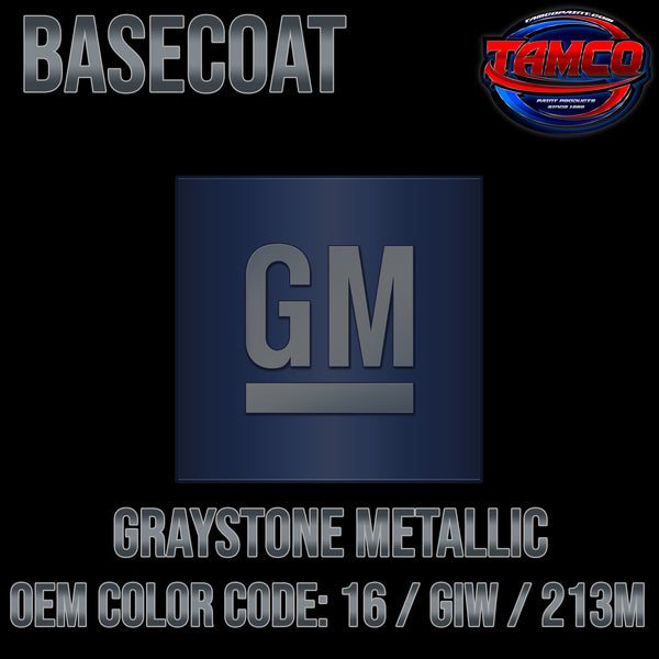 GM Graystone Metallic | 16 / GIW / 213M | 2004-2013 | OEM Basecoat