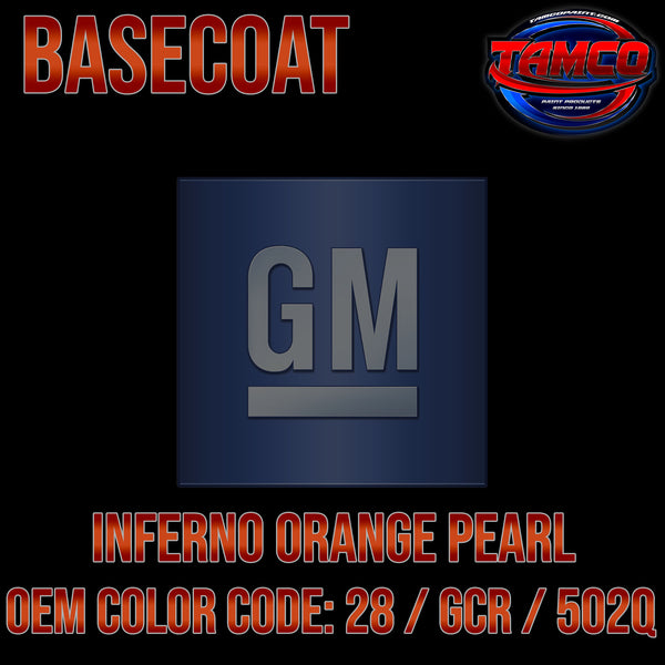 GM Inferno Orange Pearl | 28 / GCR / 502Q | 2008-2017 | OEM Basecoat