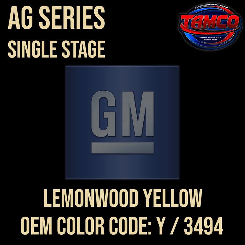 GM Lemonwood Yellow | Y / 3494 | 1966 | OEM AG Series Single Stage