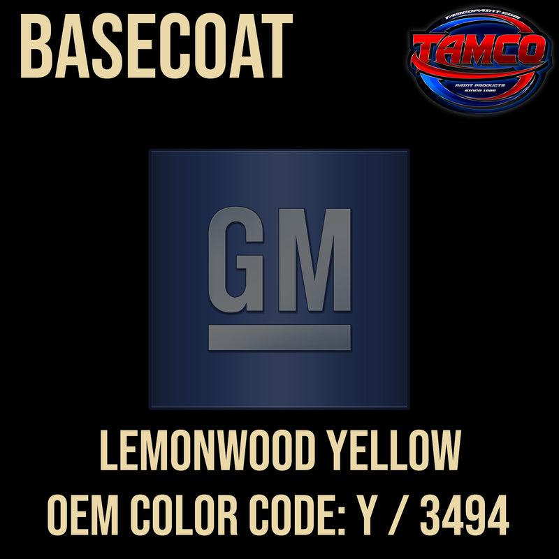 GM Lemonwood Yellow | Y / 3494 | 1966 | OEM Basecoat