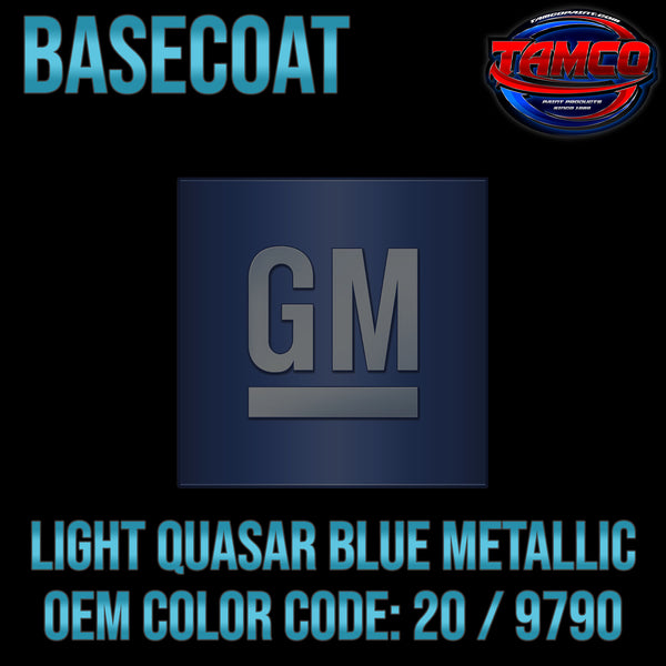 GM Light Quasar Blue Metallic | 20 / 9790 | 1993-1995 | OEM Basecoat