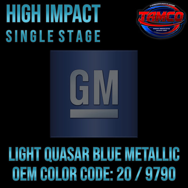 GM Light Quasar Blue Metallic | 20 / 9790 | 1993-1995 | OEM High Impact Single Stage