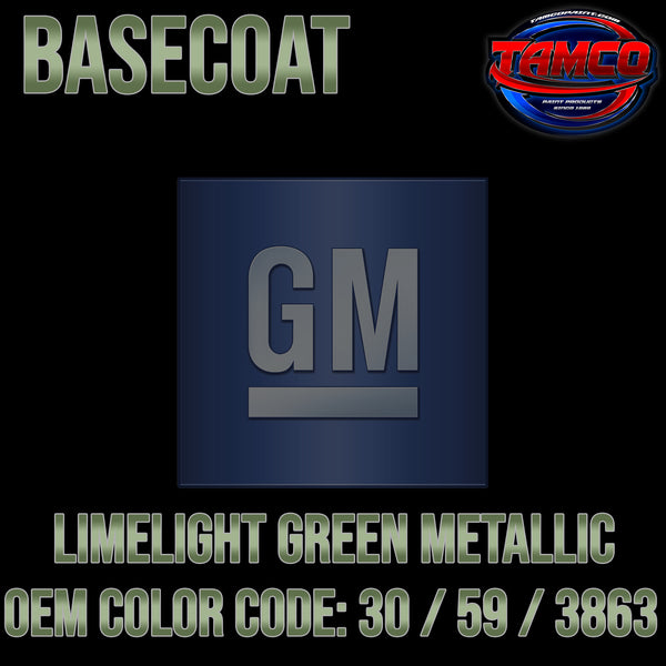 GM Limelight Green Metallic | 30 / 59 / 3863 | 1969 | OEM Basecoat
