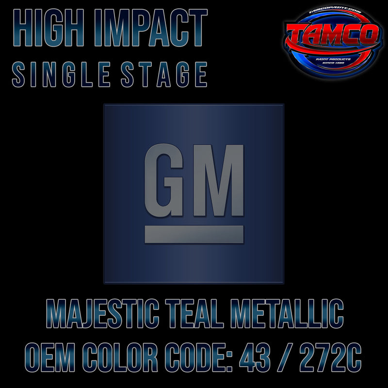GM Majestic Teal Metallic | 43 / 272C | 1996-1999 | OEM High Impact Single Stage