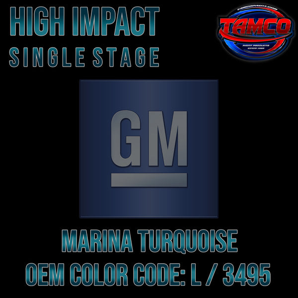 GM Marina Turquoise | L / 3495 | 1966 | OEM High Impact Single Stage