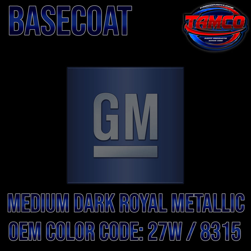 GM Medium Dark Royal Blue Metallic | 27W / 8315 | 1983-1984 | OEM Basecoat
