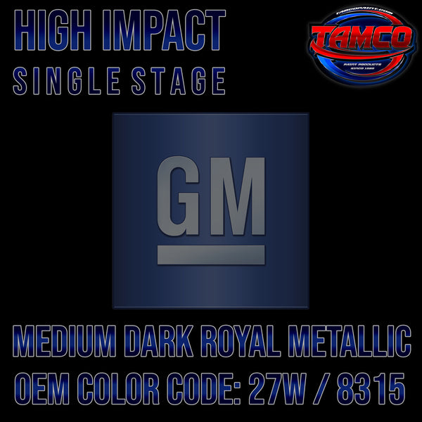 GM Medium Dark Royal Blue Metallic | 27W / 8315 | 1983-1984 | OEM High Impact Single Stage