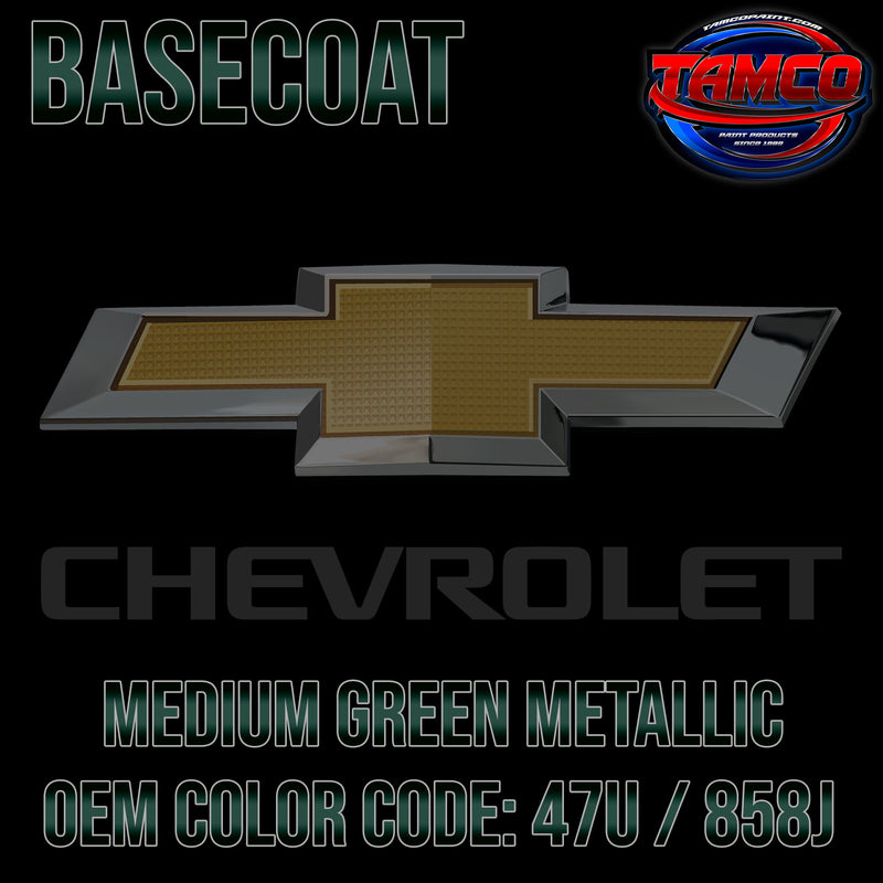 Chevrolet Medium Green Metallic	| 47U / 858J | 2001-2005 | OEM Basecoat