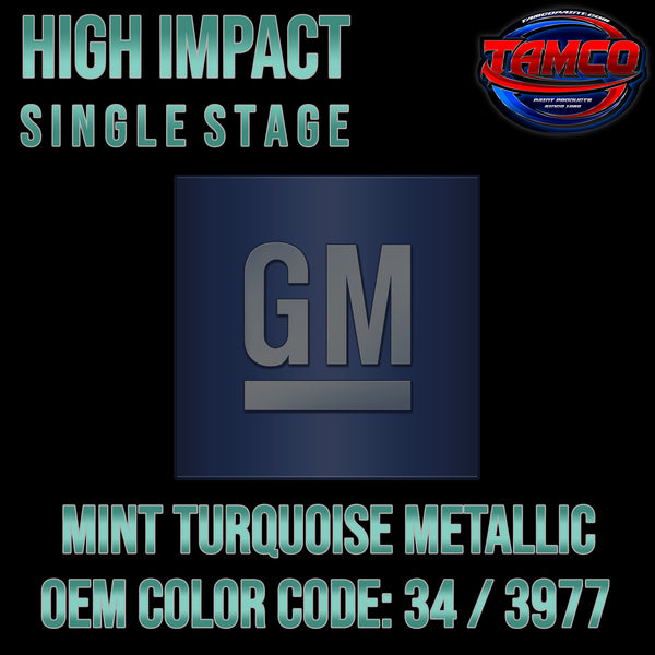 GM Mint Turquoise Metallic | 34 / 3977 | 1970-1972 | OEM High Impact Single Stage