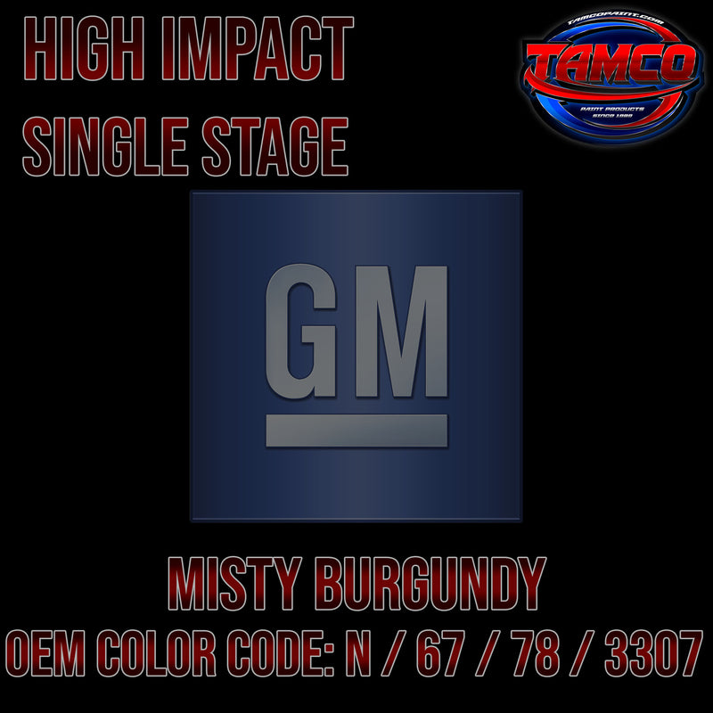 GM Misty Burgundy | N / 67 / 78 / 3307 | 1965-1970 | OEM High Impact Series Single Stage