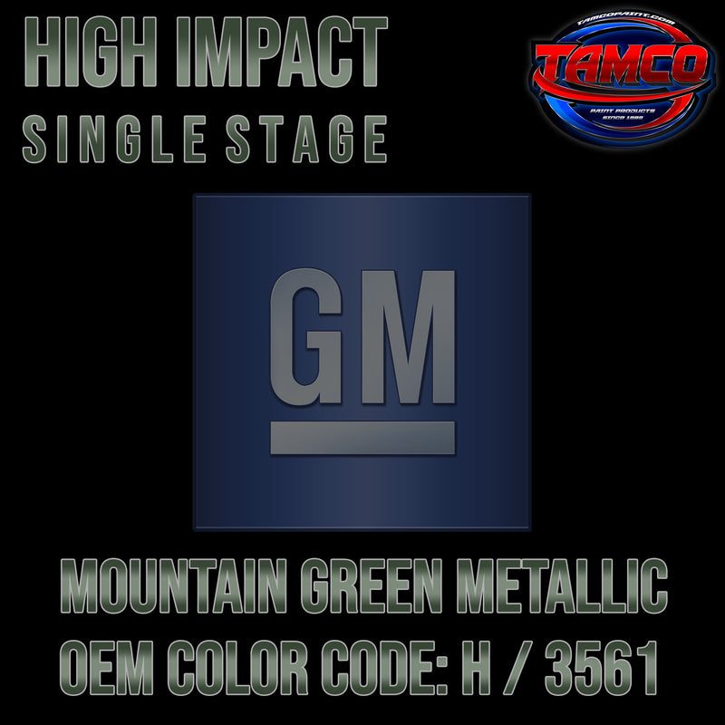 GM Mountain Green Metallic | H / 3561 | 1967 | OEM High Impact Single Stage