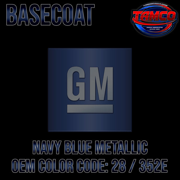 GM Navy Blue Metallic | 28 / 352E | 1998-2002 | OEM Basecoat