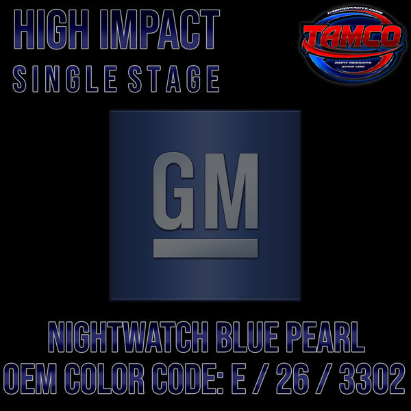 GM Nightwatch Blue Pearl | E / 26 / 3302 | 1965-1967 | OEM High Impact Single Stage
