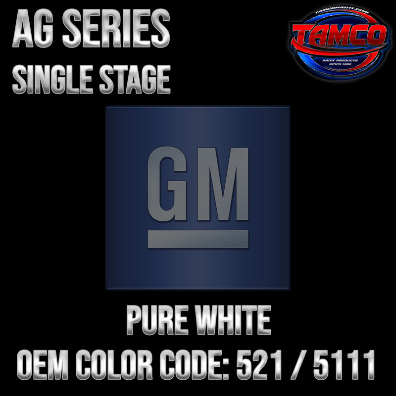 GM Pure White | 521 / 5111 | 1950-1976 | OEM AG Series Single Stage