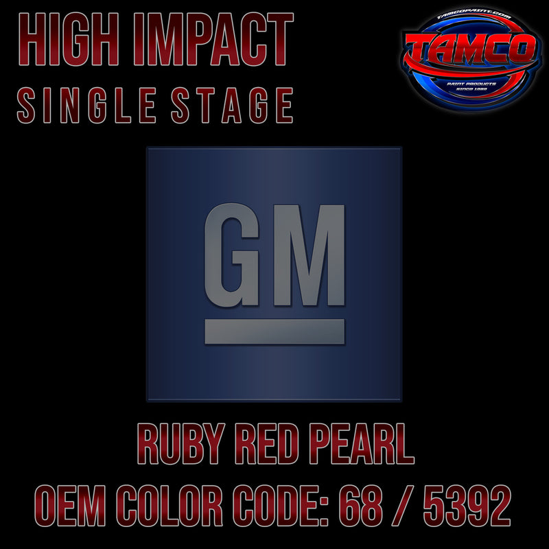 GM Ruby Red Pearl | 68 / 5392 | 1993 | OEM High Impact Series Single Stage