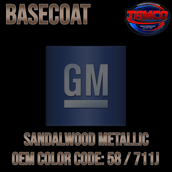 GM Sandalwood Metallic | 58 / 711J | 2002-2006 | OEM Basecoat