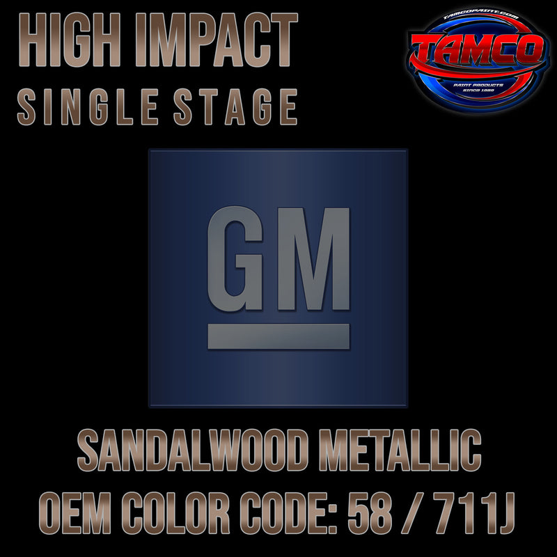 GM Sandalwood Metallic | 58 / 711J | 2002-2006 | OEM High Impact Single Stage